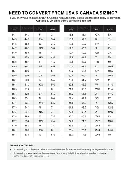 Ring Size Chart