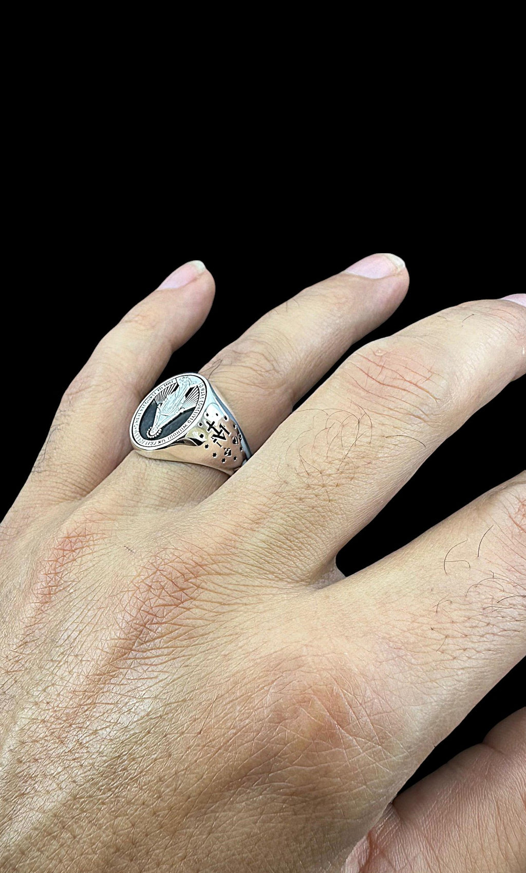 Marian Consecration Ring, Virgin Mary Ring, Sterling Silver Miraculous Virgin Mary ring, Christmas Ring, Christmas Gift